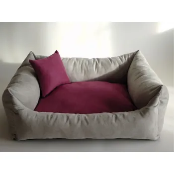 Pelíšek pro psa DELUXE Pelíšek pro psa - stříbrná / růžová - malinová / růžová - malinová