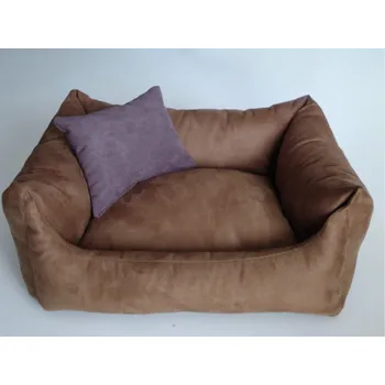 Pelíšek pro psa DELUXE Pelíšek pro psa - hnědá - káva s mlékem / hnědá - káva s mlékem / tmavý vřes