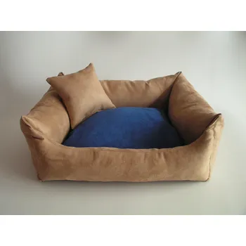 Pelíšek pro psa DELUXE Pelíšek pro psa - cappuccino / tmavě modrá / cappuccino