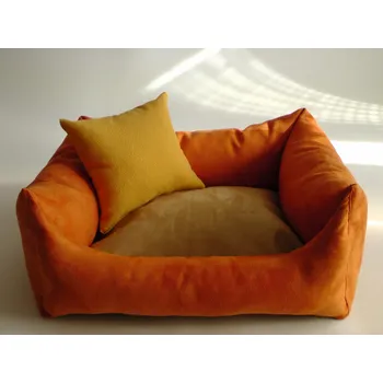 Pelíšek pro psa DELUXE Pelíšek pro psa - oranžová / zlatá hnědá / žlutá - medová