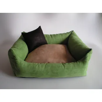 Pelíšek pro psa DELUXE Pelíšek pro psa - zelená / cappuccino / tmavě hnědá