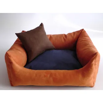 Pelíšek pro psa DELUXE Pelíšek pro psa - oranžová / granát - tmavý / hnědá