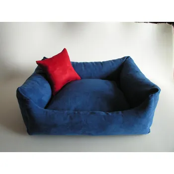 Pelíšek pro psa DELUXE Pelíšek pro psa - tmavě modrá / tmavě modrá / světlá bordo