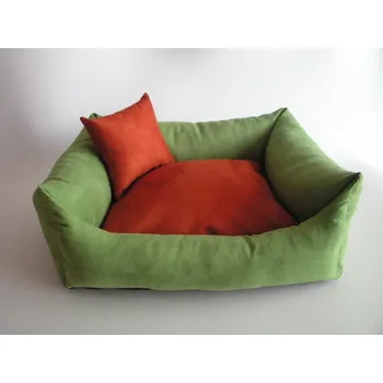 Pelíšek pro psa DELUXE Pelíšek pro psa - zelená / tmavě-oranžový/zrzavý / tmavě-oranžový/zrzavý