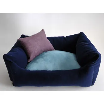 Pelíšek pro psa DELUXE Pelíšek pro psa - tmavě modrá / tyrkysová / tmavý vřes