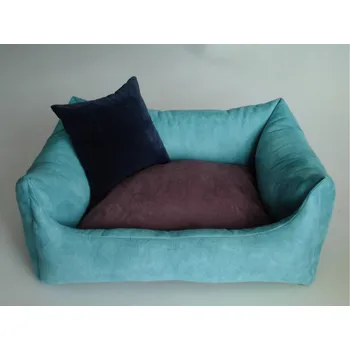 Pelíšek pro psa DELUXE Pelíšek pro psa - tyrkysová / tmavý vřes / tmavě modrá