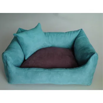 Pelíšek pro psa DELUXE Pelíšek pro psa - tyrkysová / tmavý vřes / tyrkysová