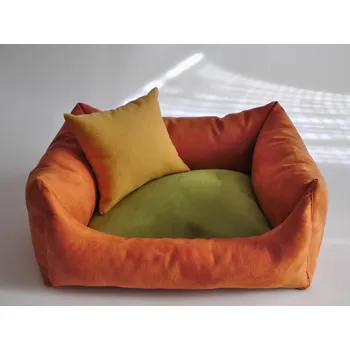 Pelíšek pro psa DELUXE Pelíšek pro psa - oranžová / zelená / žlutá - medová