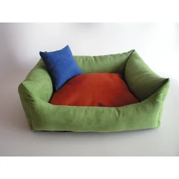 Pelíšek pro psa DELUXE Pelíšek pro psa - zelená / tmavě-oranžový/zrzavý / tmavě modrá