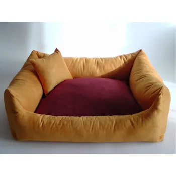 Pelíšek pro psa DELUXE Pelíšek pro psa - oranžová / bordo / oranžová