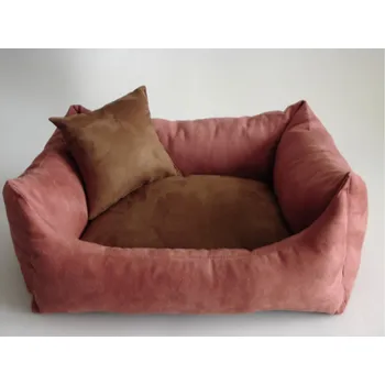 Pelíšek pro psa DELUXE Pelíšek pro psa - losos / hnědá - káva s mlékem / hnědá - káva s mlékem