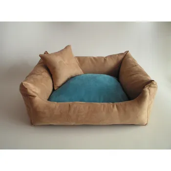 Pelíšek pro psa DELUXE Pelíšek pro psa - cappuccino / tyrkysová / cappuccino