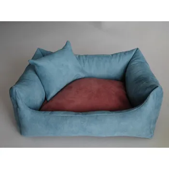 Pelíšek pro psa DELUXE Pelíšek pro psa - tyrkysová / losos / tyrkysová