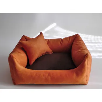 Pelíšek pro psa DELUXE Pelíšek pro psa - oranžová / tmavě hnědá / oranžová