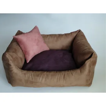 Pelíšek pro psa DELUXE Pelíšek pro psa - hnědá - káva s mlékem / švestka / losos