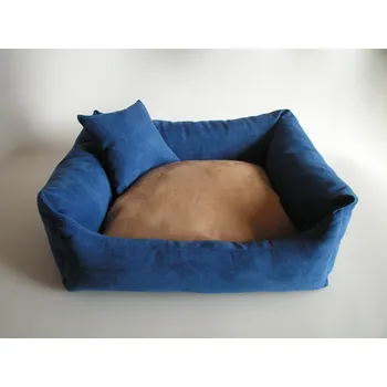 Pelíšek pro psa DELUXE Pelíšek pro psa - tmavě modrá / cappuccino / tmavě modrá