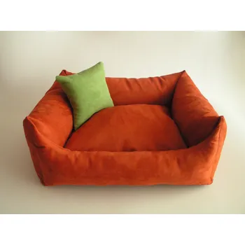 Pelíšek pro psa DELUXE Pelíšek pro psa - tmavě-oranžový/zrzavý / tmavě-oranžový/zrzavý / zelená