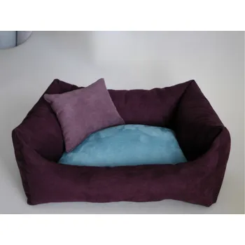 Pelíšek pro psa DELUXE Pelíšek pro psa - švestka / tyrkysová / tmavý vřes