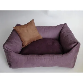 Pelíšek pro psa DELUXE Pelíšek pro psa - tmavý vřes / švestka / hnědá - káva s mlékem