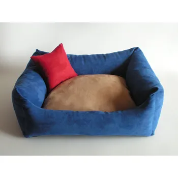 Pelíšek pro psa DELUXE Pelíšek pro psa - tmavě modrá / cappuccino / světlá bordo