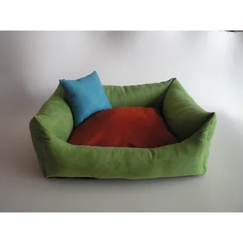 Pelíšek pro psa DELUXE Pelíšek pro psa - zelená / tmavě-oranžový/zrzavý / tyrkysová