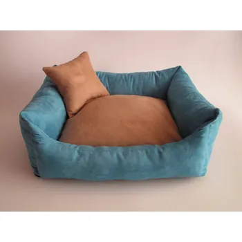 Pelíšek pro psa DELUXE Pelíšek pro psa - tyrkysová / cappuccino / cappuccino