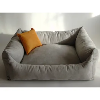 Pelíšek pro psa DELUXE Pelíšek pro psa - stříbrná / stříbrná / oranžová