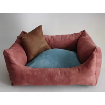 Pelíšek pro psa DELUXE Pelíšek pro psa - losos / tyrkysová / hnědá - káva s mlékem