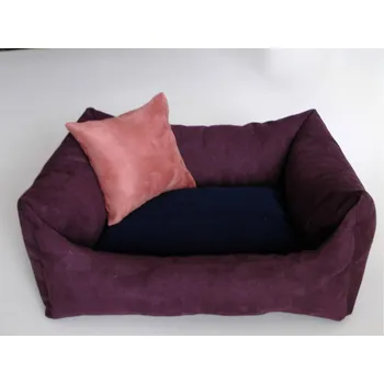 Pelíšek pro psa DELUXE Pelíšek pro psa - švestka / tmavě modrá / losos