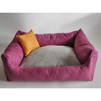 Pelíšek pro psa DELUXE Pelíšek pro psa - růžová - malinová / stříbrná / oranžová