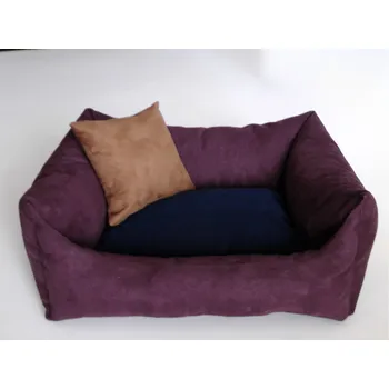 Pelíšek pro psa DELUXE Pelíšek pro psa - švestka / tmavě modrá / hnědá - káva s mlékem