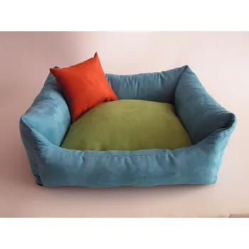 Pelíšek pro psa DELUXE Pelíšek pro psa - tyrkysová / zelená / tmavě-oranžový/zrzavý