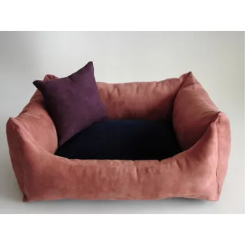 Pelíšek pro psa DELUXE Pelíšek pro psa - losos / tmavě modrá / švestka