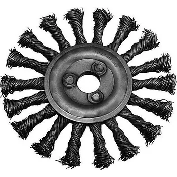 Drátěný kartáč Kartáč 115mm/M14 ocel 0,4 copánkový