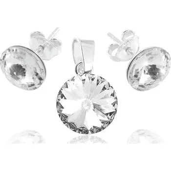 Souprava šperků Stříbrná souprava Rivoli Crystal (Dámská stříbrná souprava šperků)