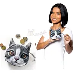 Originální peněženka taštička - Dvoubarevná kočka