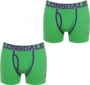 Boxerky Lonsdale 2 Pack Trunk Mens zelená