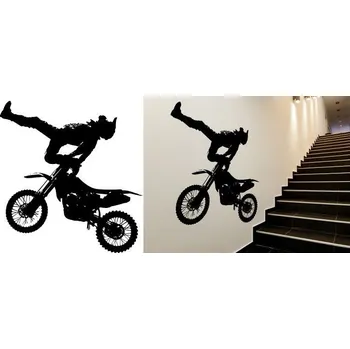 Samolepící dekorace Samolepka na zeď SPORT Motocross 100 x 96 cm (dekorace na zeď)