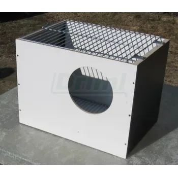 Chov hospodářského zvířete Kotiště pro samice (střední plemena), s kovovým roštem a vrchní mřížkou