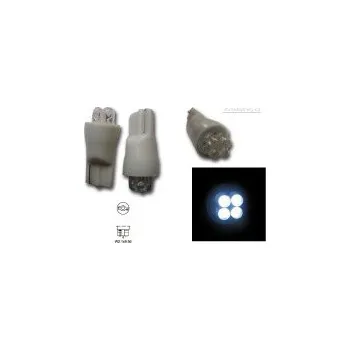 Autožárovka LED žárovky typ T10 (patice W2.1x9.2d) konvexni bodové světlo 4xLED barva osvětlení bílá SLEVA 10%