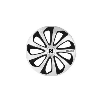 Poklice na kolo Poklice na kola Sparco 14" model Sicilia (barva stříbrná/černá/carbon) - 4 kusy SLEVA 13%