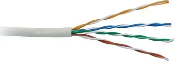 Síťový kabel UTP kabel LYNX, Cat5E, licna, PVC, 305m ,šedá