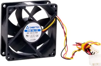 PC ventilátor CHIEFTEC větrák AF-0825S, 80x80x25 mm Sleeve Fan, with 3/4pin connector