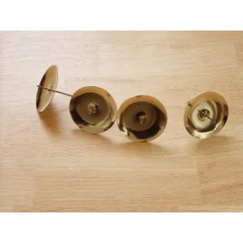 Vánoční dekorace podložka pod svíčku 5 cm zlatá