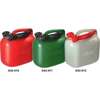 Kanystr Kanystr na palivo s hrdlem, červený, 5 l, Oregon (42-970) (Oregon kanystr na benzín a olej, objem 5 litrů, nalévací hrdlo)