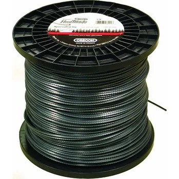 Žací struna Oregon Flexiblade, zubatá, 4,0 mm x 110 m (111091E) (Oregon žací struna pro vyžínače (křovinořezy) - čtyřhranná se zoubky, síla 4,0 mm, délka 110 m)