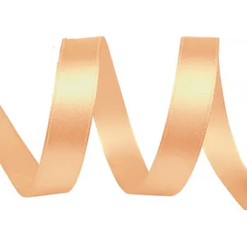 Stuha Atlasová stuha šíře 15mm, světle oranžová