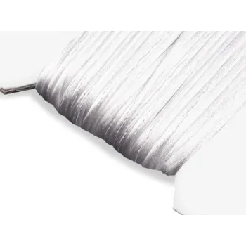 Příze Saténová šňůra 2mm, bílá, metráž