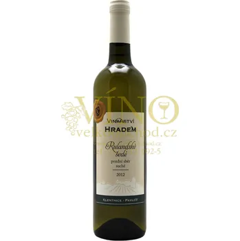 Rulandské šedé 2012, pozdní sběr, suché víno 0.75 l, Vinařství pod Hradem
