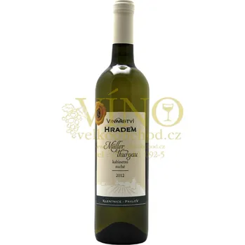 Müller Thurgau 2012, kabinetní, suché víno 0.75 l, Vinařství pod Hradem